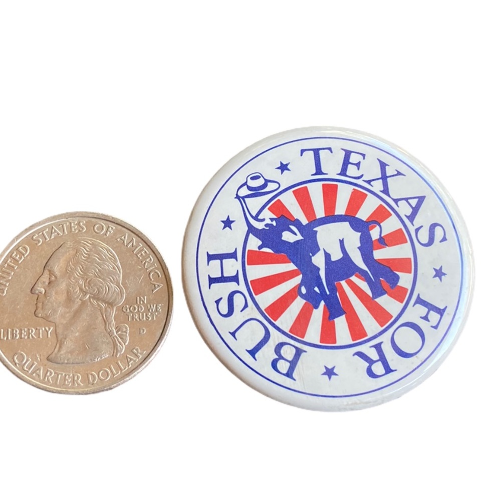 🍁5/25🍁 1990’s Texas Bush campaign pin-Republican